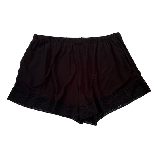 Tommy John Second Skin Lounge PJ Shorts with Pockets and Lace Trim Black Size L - Picture 9 of 10